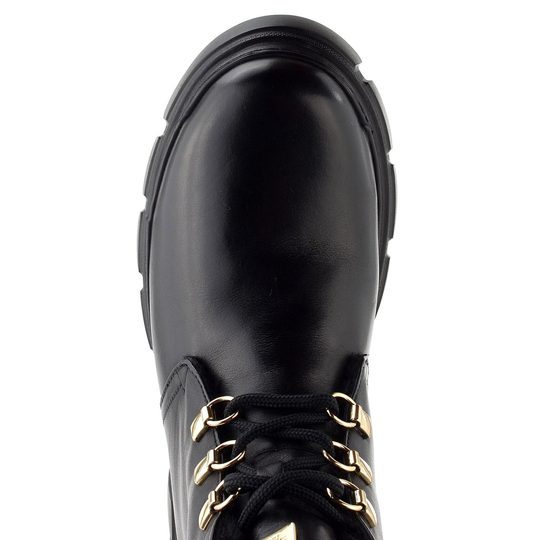 Högl šněrovací kotník na robustní podešvi černý 0-102745-0100