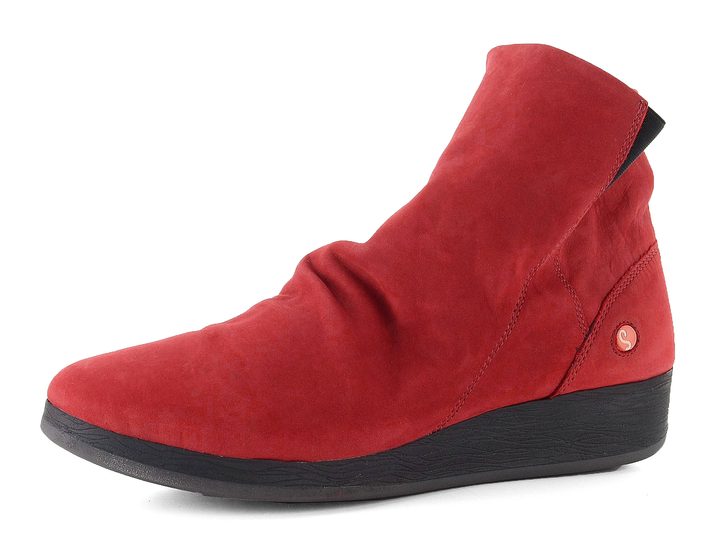 Softinos členkové topánky nubukové červené AYO411SOF