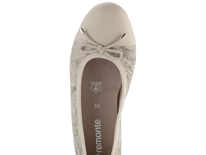 Remonte baleríny s potlačou béžové D0K04-60