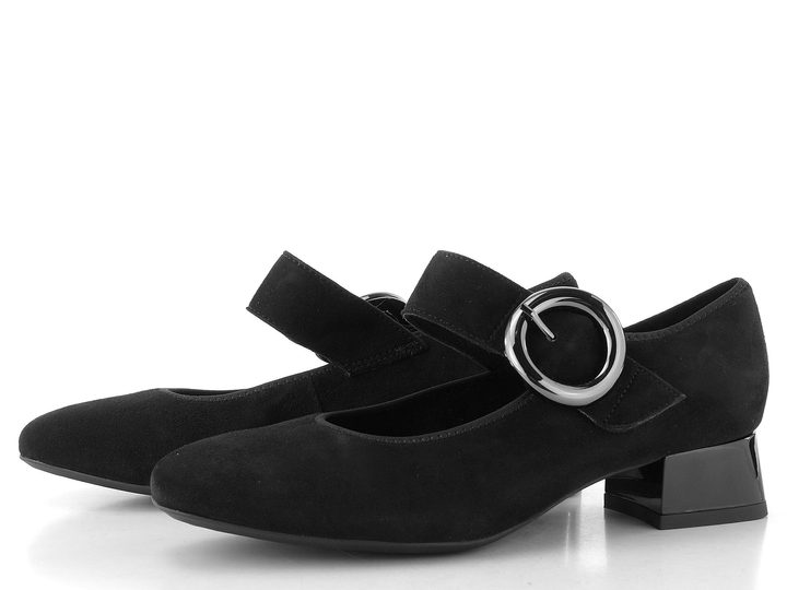 Ara širší lodičky s nártovým páskem Graz Black 12-20434-01