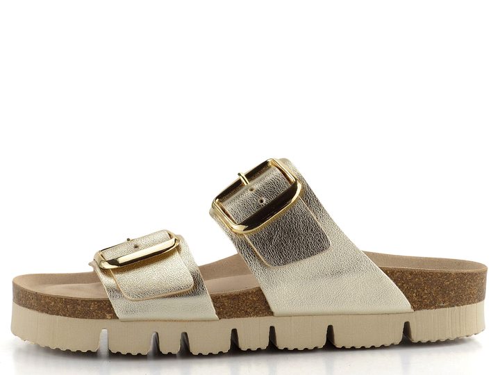 BIO Life pantofle fuzbetové metalické zlaté 2011.Pisa/650