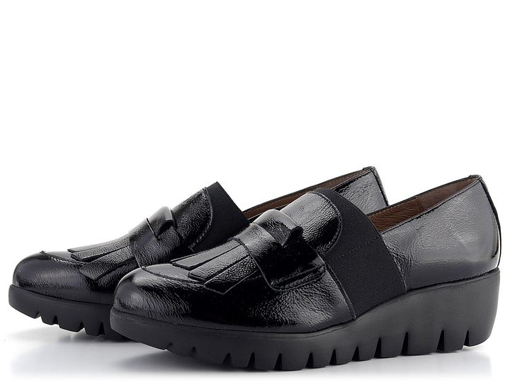 Wonders slip-on poltopánky na kline Negro C-33301