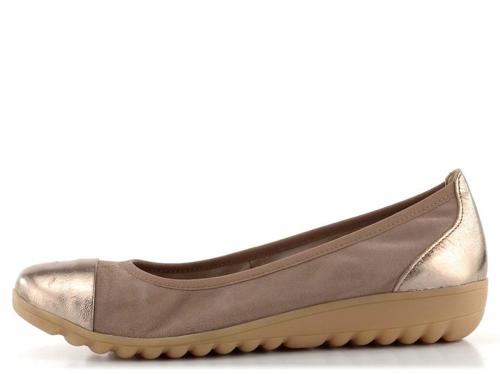 Caprice kožené baleríny Taupe Combi 9-22103-20
