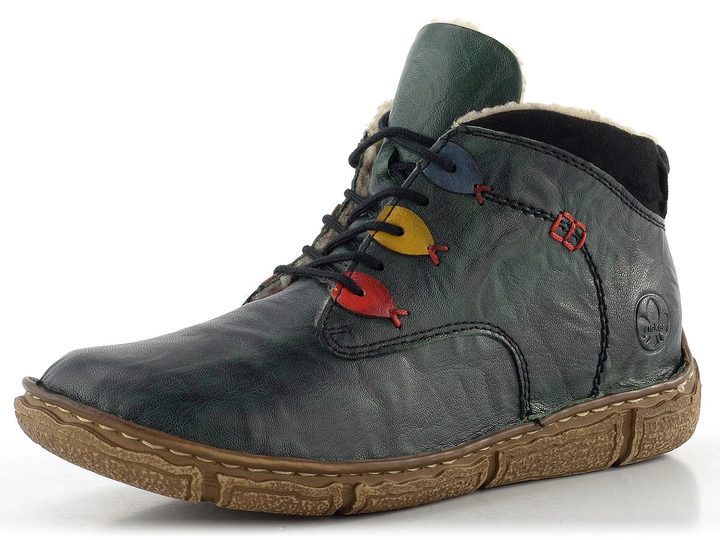 Rieker šněrovací kotník zelený Z3724-54