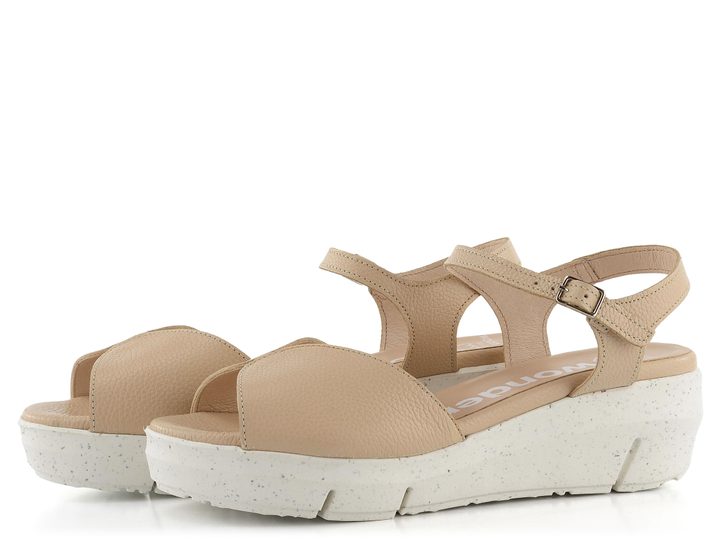 Wonders sandály na platformě Natural D-8272