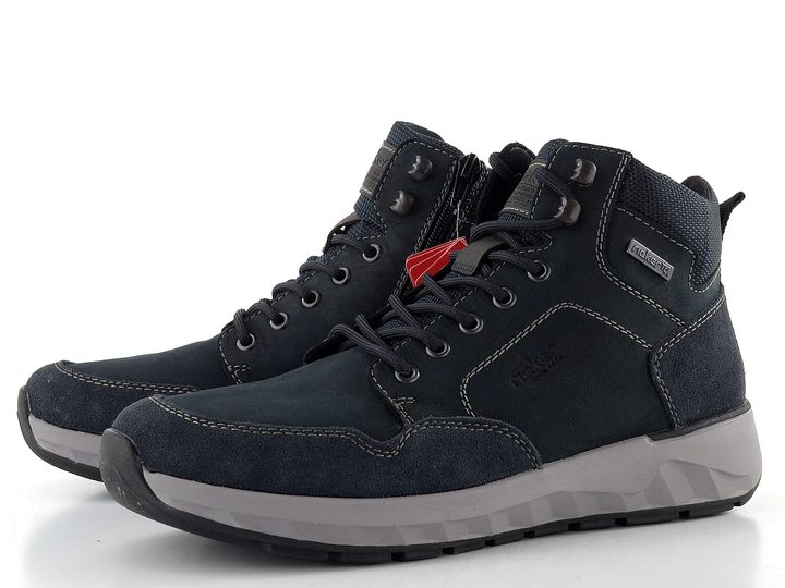 Rieker pánský kotník s membránou modro-černý 11530-14