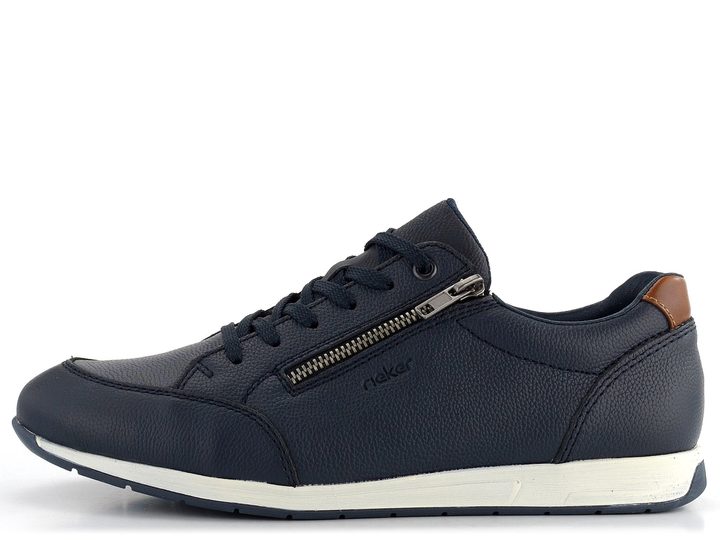 Rieker tmavo modré poltopánky so zipsom 11903-14