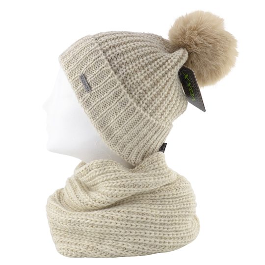 Voxx pletená kruhová šála s merino vlnou Minor krémová 121080