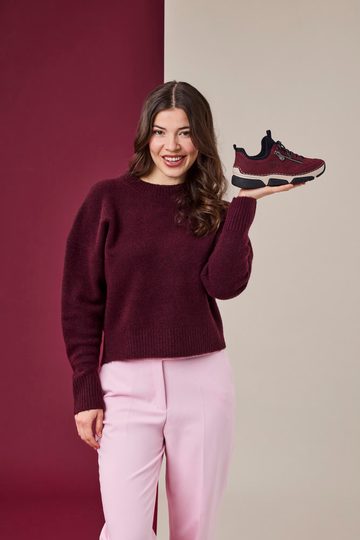 Rieker šněrovací polobotky s pružným lemem červené 45973-36