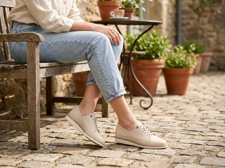 Looke poltopánky s pružnými gumičkami Bernice Creme L0688_64