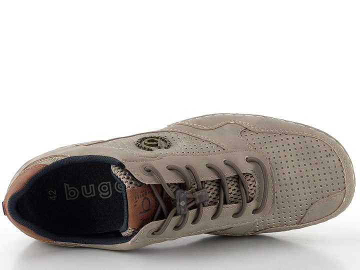Bugatti béžové kombinované polobotky 321-48010-5000