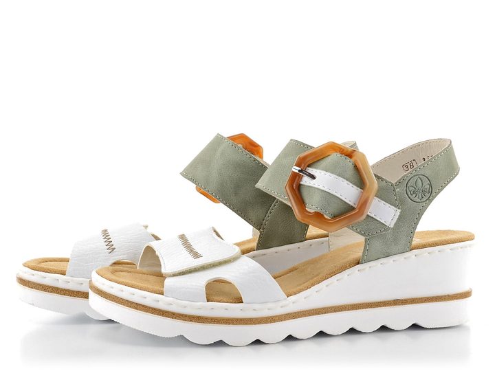 Rieker sandály s plastovou sponou 67476-81