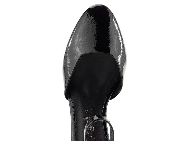 Tamaris lakované lodičky s kotníkovým páskem Black Patent 1-24432-41