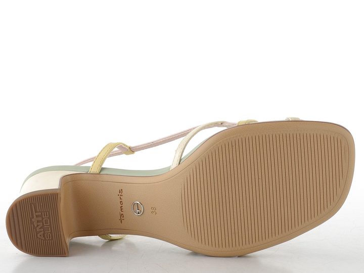 Tamaris páskové sandály na podpatku mint combi 1-28366-46