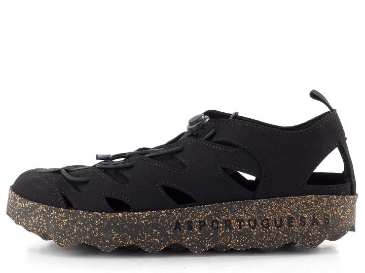 Asportuguesas polobotky s pružným šněrováním Cure 2 black P018206012