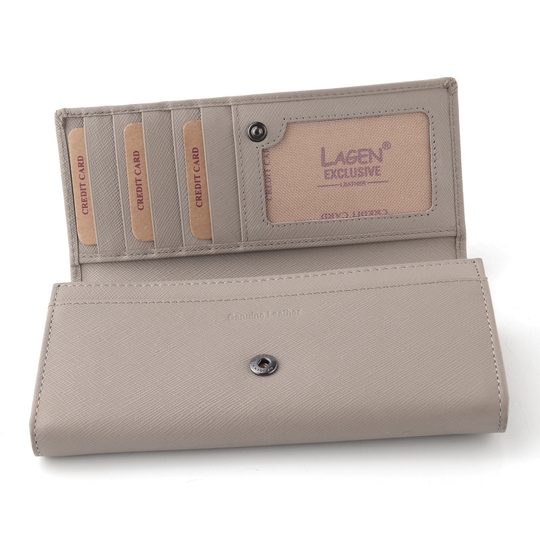 Dámská luxusní kožená peněženka safiáno Taupe BLC/5704/123