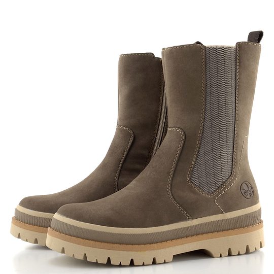 Rieker vysoký chelsea kotník mushroom/leinen Y6280-25