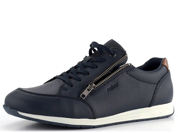 Rieker tmavo modré poltopánky so zipsom 11903-14