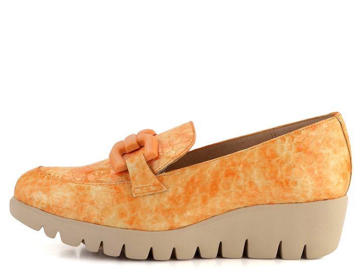 Wonders slip-on polobotky na klínku Apricot C-33311