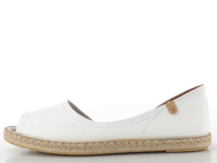 Verbenas vykrojené espadrilky s otevřenou špičkou Cruz blanco 0300521073