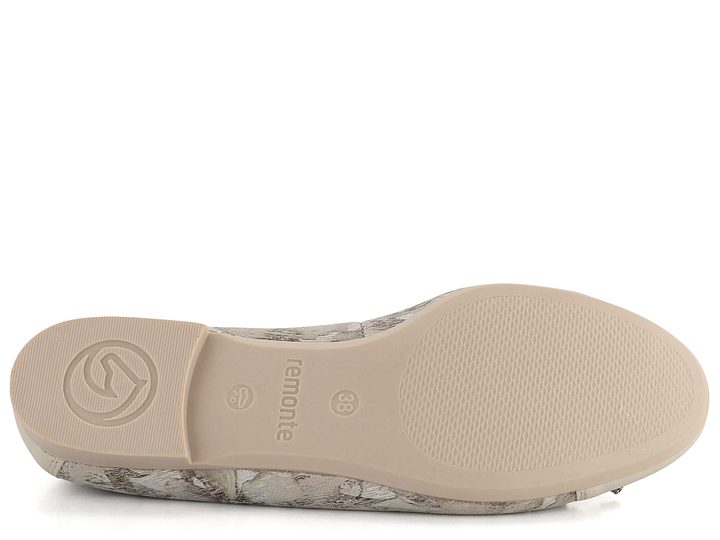 Remonte baleríny s potlačou béžové D0K04-60