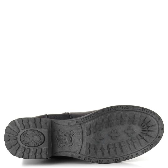 Mustang řasené polokozačky černé 1139-624-009