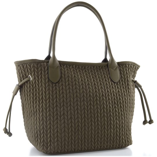 Gabor nylonová shopper kabelka Granada Quilt khaki 012888