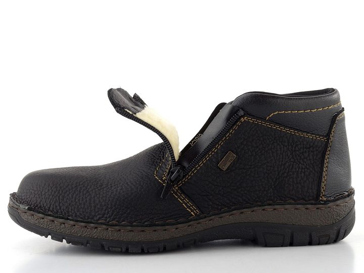 Rieker pánska zipsová členková obuv s membránou čierna 05173-00