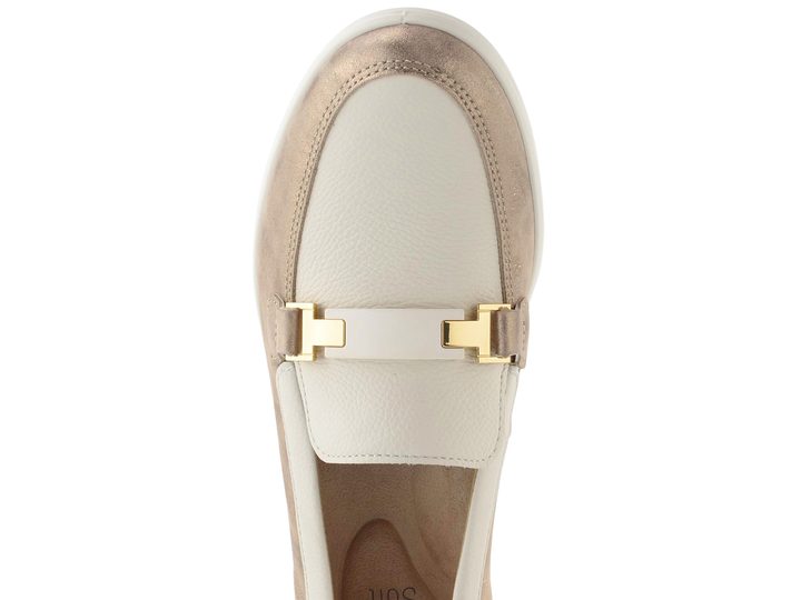 Ara širší polobotky na klínu Zürich shell/cream 12-50630-05