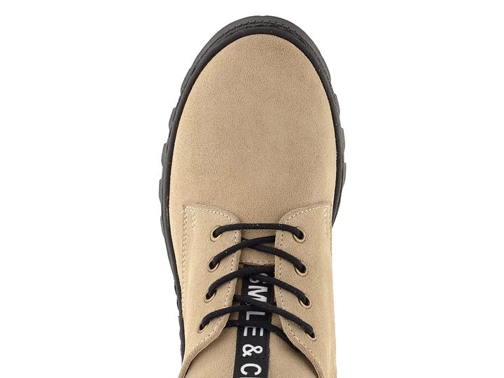 Barton semišové polobotky béžové 2233