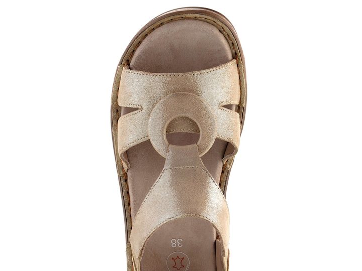 Ara metalické sandály na platformě s podpatkem Key West Sand 12-20304-07