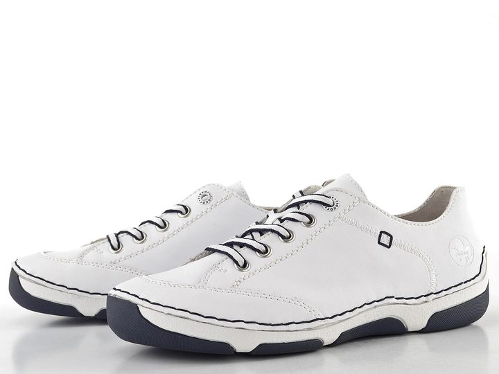 Rieker dámské šněrovací polobotky bílé 55901-80