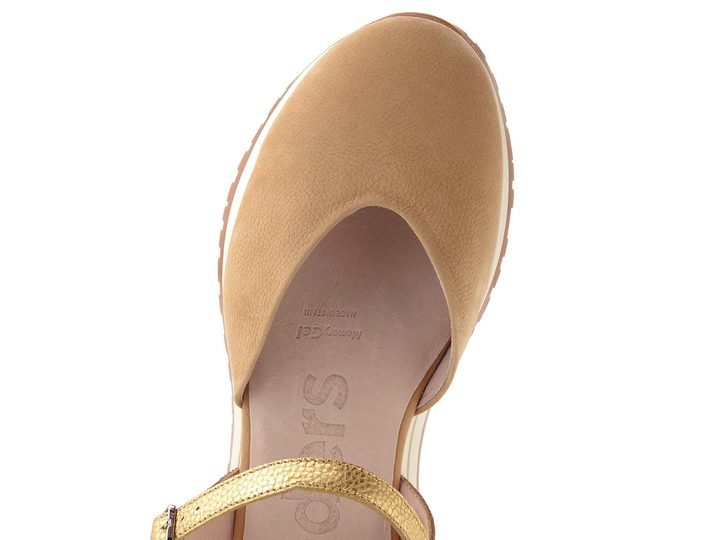 Wonders sandály s plnou špičkou sand/oro A-4804