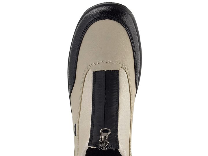 Rieker polobotky s předním zipem a membránou krémové L7153-60