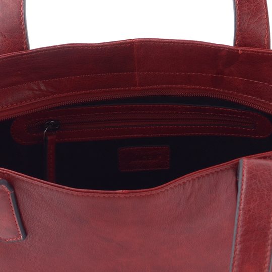 Lagen kožená shopper kabelka portwine 2024-A-017