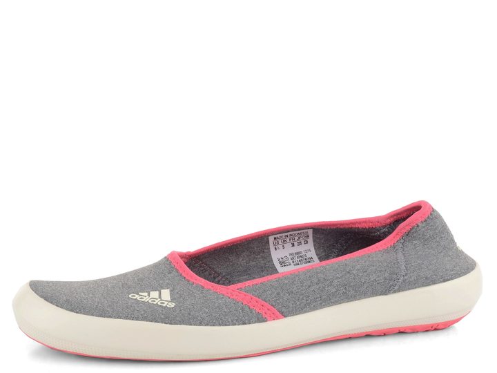 adidas baleríny šedé/růžové Boat Slip-On