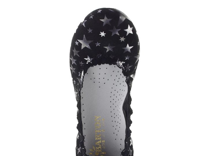 Barton černé balerínky se stříbrnými hvězdami 1969