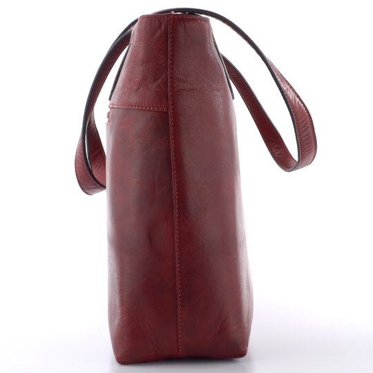 Lagen kožená shopper kabelka portwine 2024-A-017