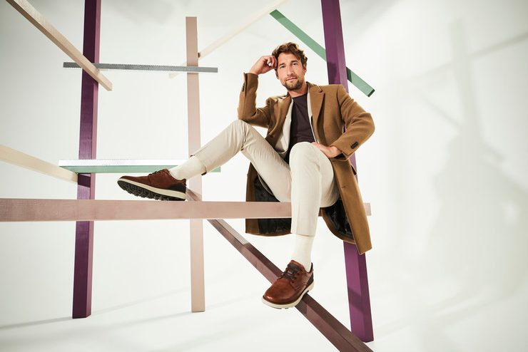 Rieker pánské šněrovací polobotky hnědé B3313-24