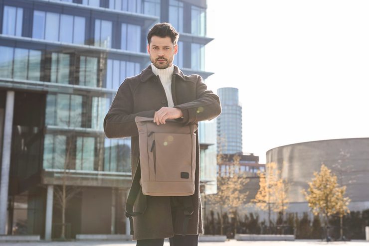 Rieker městský batoh zipový khaki H5101-52