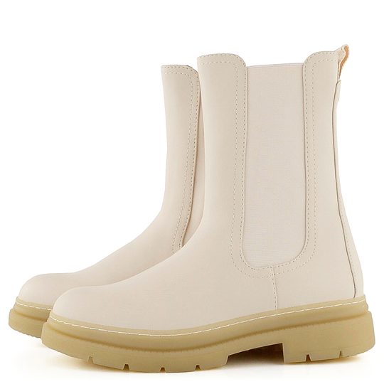 Tamaris vysoká chelsea členková obuv Ivory Uni 1-25452-29