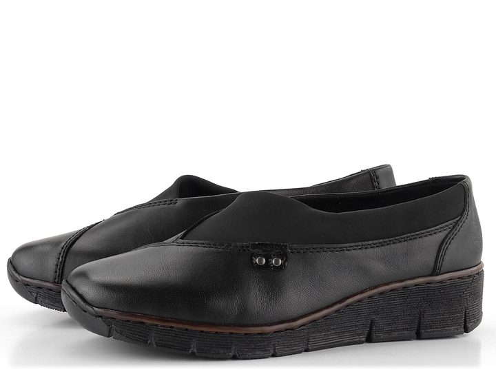 Rieker polobotky na klínku černé 53763-00