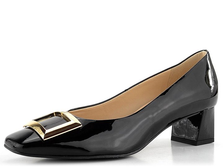 Högl lodičky lakované so sponou Schwarz 8-104024