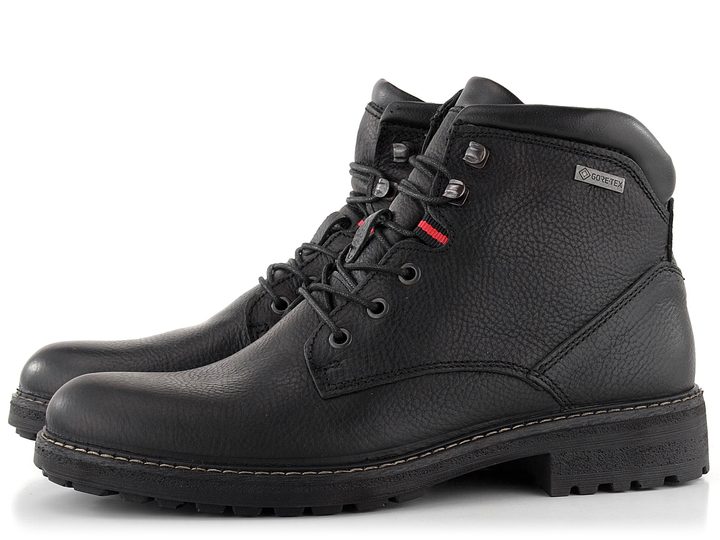 Ara pánska kožená členková obuv s Gore-Tex Black Frederik 11-24705-61