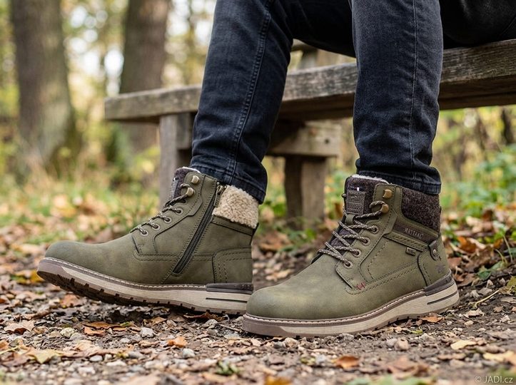 Mustang pánský šněrovací kotník khaki 15M0011001