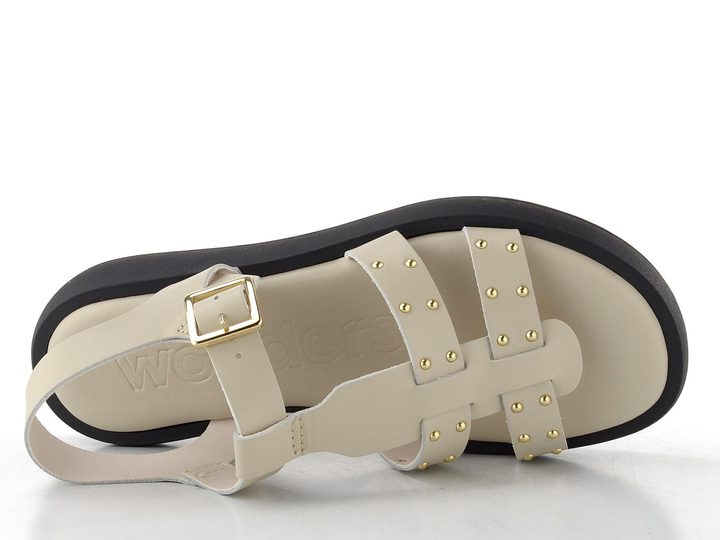 Wonders páskové sandály s nýtky latte AB-1567
