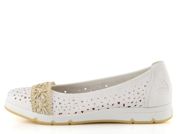 Rieker prodyšné baleríny offwhite L3062-80