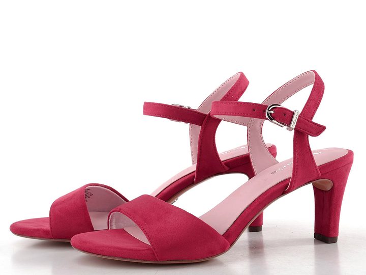 Tamaris sandály na podpatku red 1-28028-42