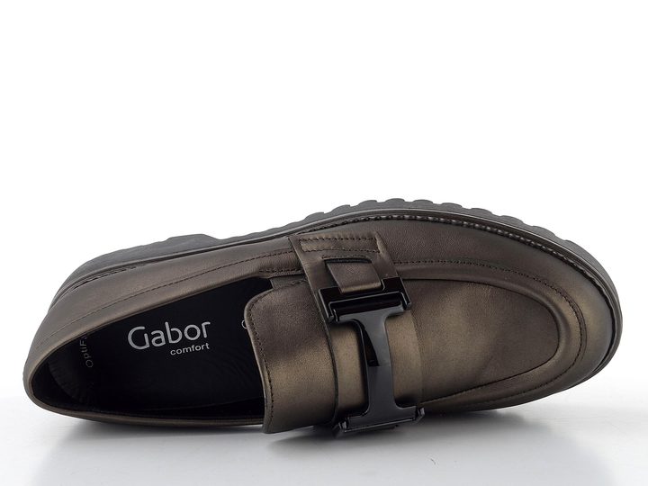 Gabor metalické mokasíny na hrubej podošve smog 72.452.89