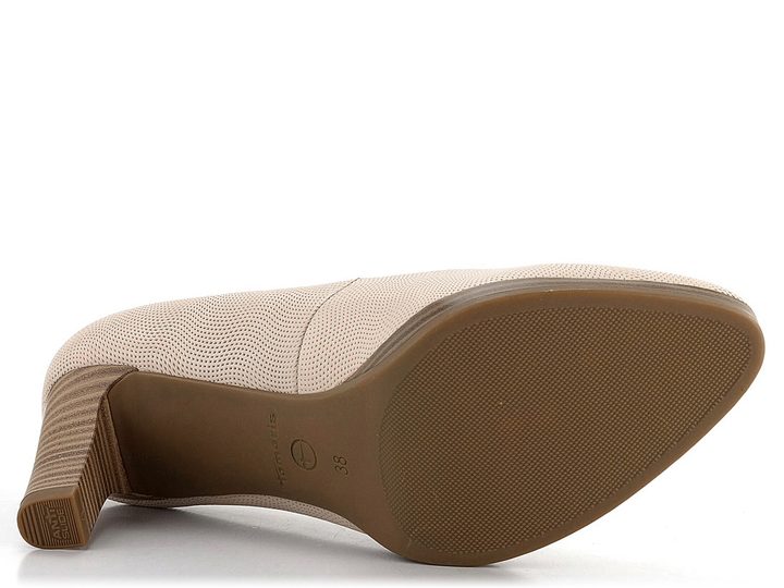 Tamaris kožené lodičky Ivory Struct. 1-22433-41